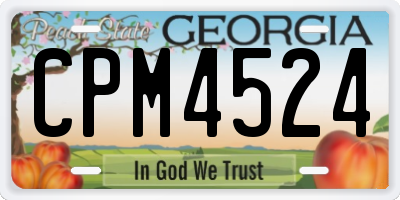 GA license plate CPM4524