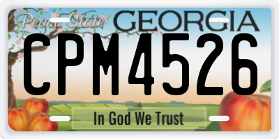 GA license plate CPM4526