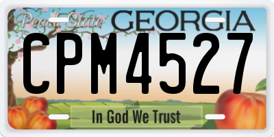 GA license plate CPM4527