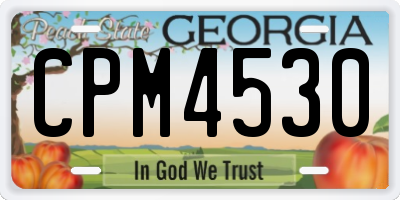 GA license plate CPM4530