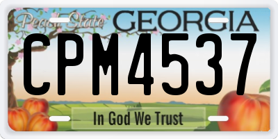 GA license plate CPM4537