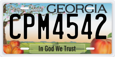 GA license plate CPM4542