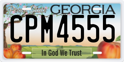 GA license plate CPM4555