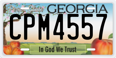 GA license plate CPM4557