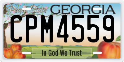 GA license plate CPM4559