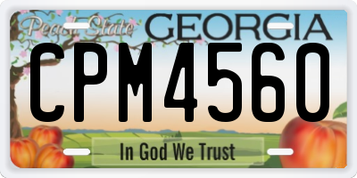 GA license plate CPM4560