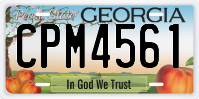 GA license plate CPM4561