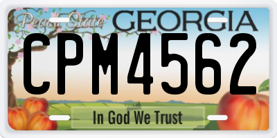 GA license plate CPM4562