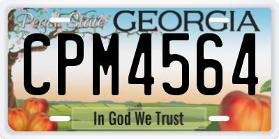GA license plate CPM4564