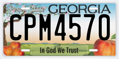 GA license plate CPM4570