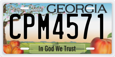 GA license plate CPM4571
