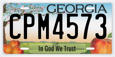 GA license plate CPM4573