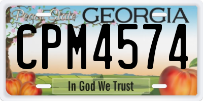 GA license plate CPM4574