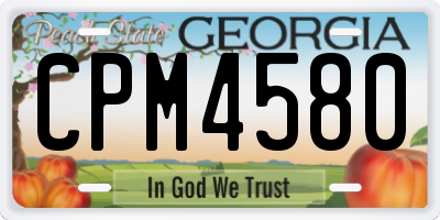 GA license plate CPM4580