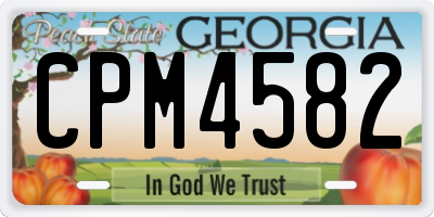 GA license plate CPM4582