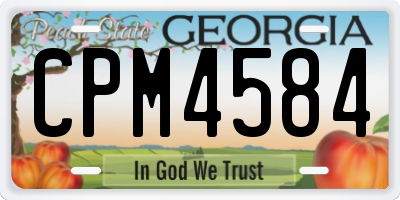 GA license plate CPM4584