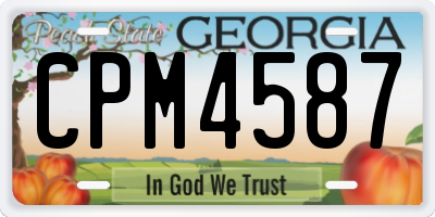 GA license plate CPM4587