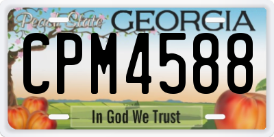 GA license plate CPM4588