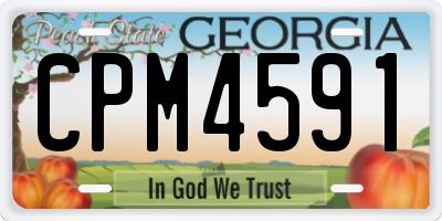GA license plate CPM4591