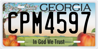 GA license plate CPM4597