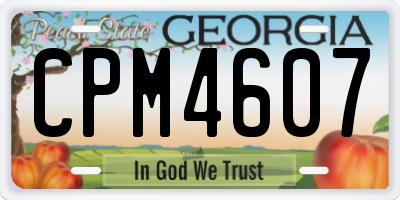 GA license plate CPM4607