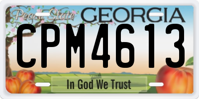 GA license plate CPM4613