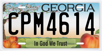 GA license plate CPM4614
