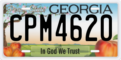 GA license plate CPM4620