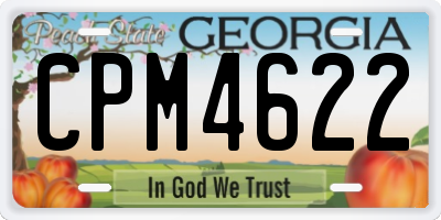 GA license plate CPM4622