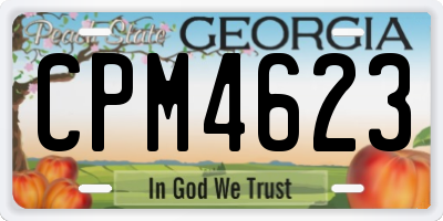 GA license plate CPM4623