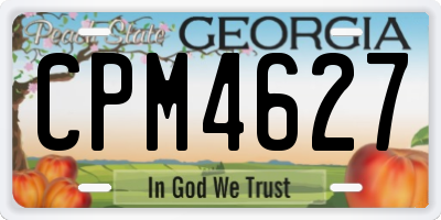 GA license plate CPM4627