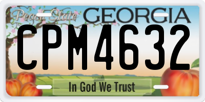GA license plate CPM4632