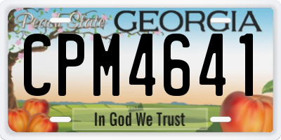 GA license plate CPM4641