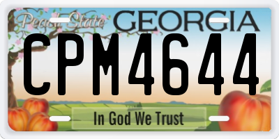 GA license plate CPM4644