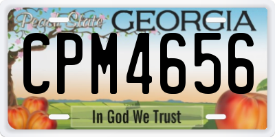 GA license plate CPM4656