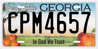 GA license plate CPM4657