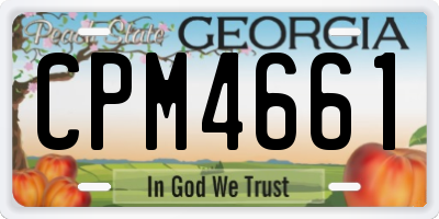 GA license plate CPM4661