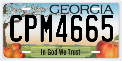 GA license plate CPM4665