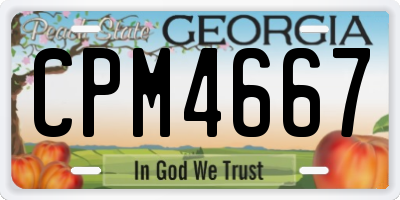 GA license plate CPM4667