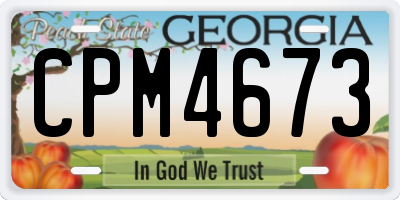 GA license plate CPM4673