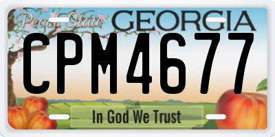GA license plate CPM4677