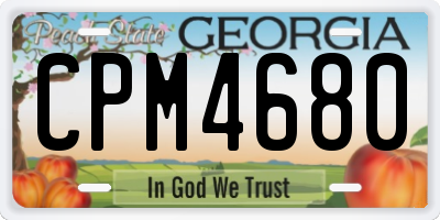 GA license plate CPM4680