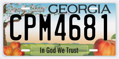 GA license plate CPM4681