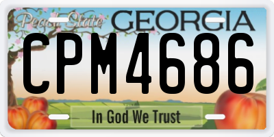 GA license plate CPM4686