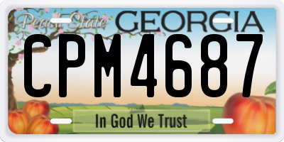 GA license plate CPM4687