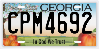 GA license plate CPM4692