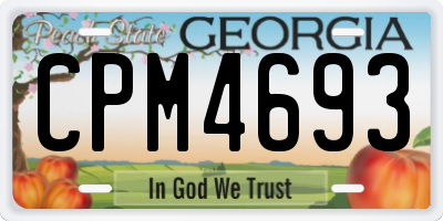 GA license plate CPM4693