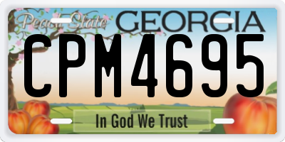 GA license plate CPM4695