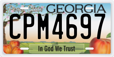 GA license plate CPM4697