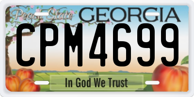 GA license plate CPM4699